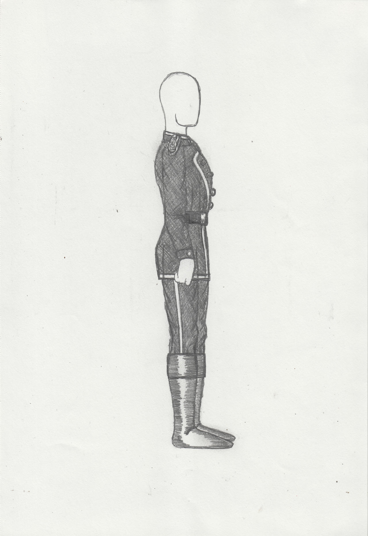 Character 2 Full Body Sketch (Side View) by ScottSniderToronto on