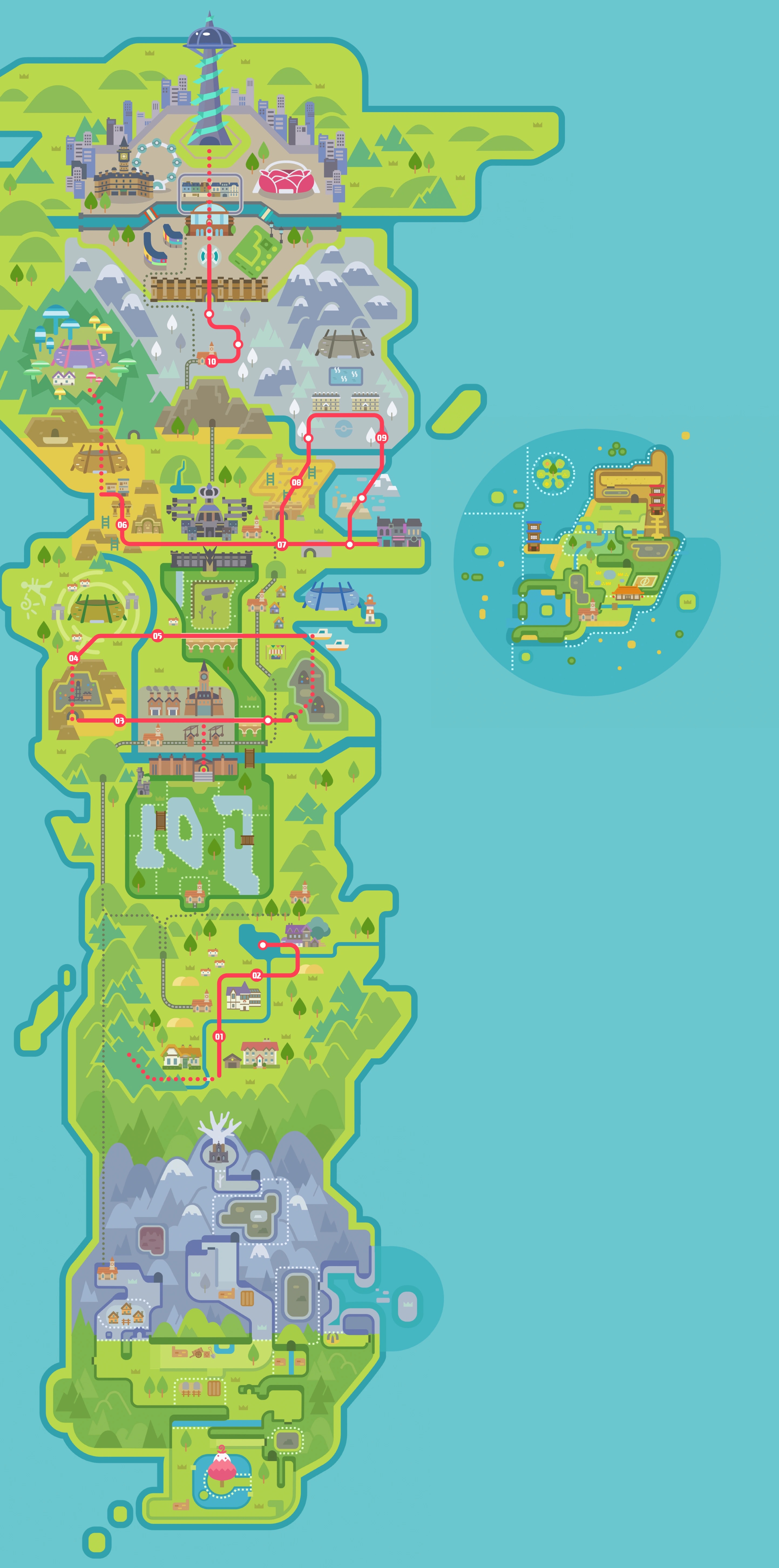 Galar Region Map - Pokemon Sword and Shield Guide - IGN