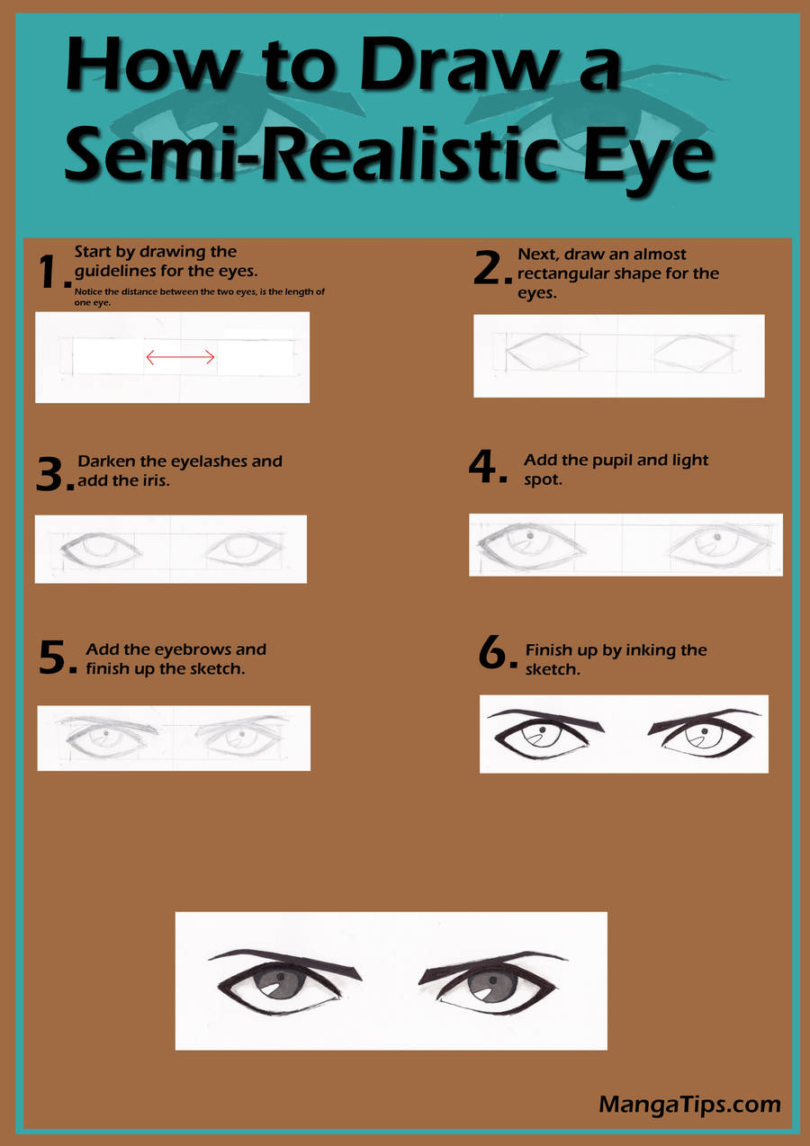 Semi-Realistic Manga Eye Tutorial by MangaTips-Com