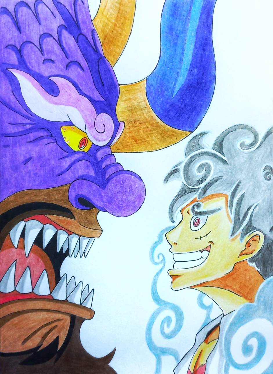 Luffy Gear 5 VS Kaido by ryusdrawing on DeviantArt