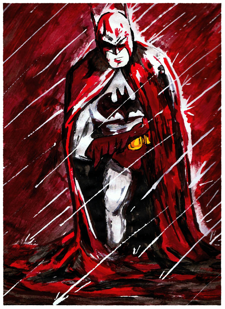 Injured batman standing in the rain by ThatGuyWithTheAfro on DeviantArt