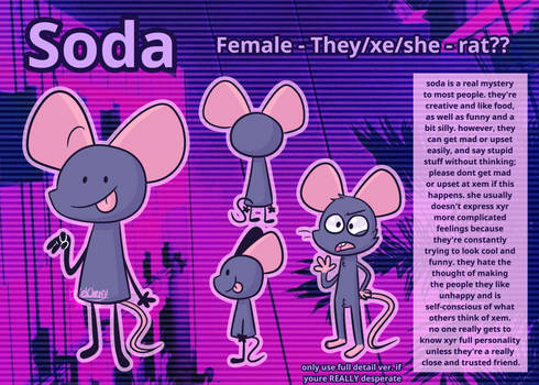 (SLIGHTLY OUTDATED) Soda Reference Sheet