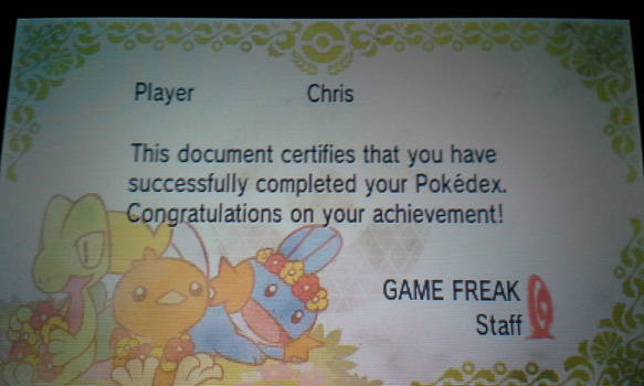 I Completed the Hoenn Dex for AS