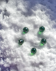 marbles in the snow