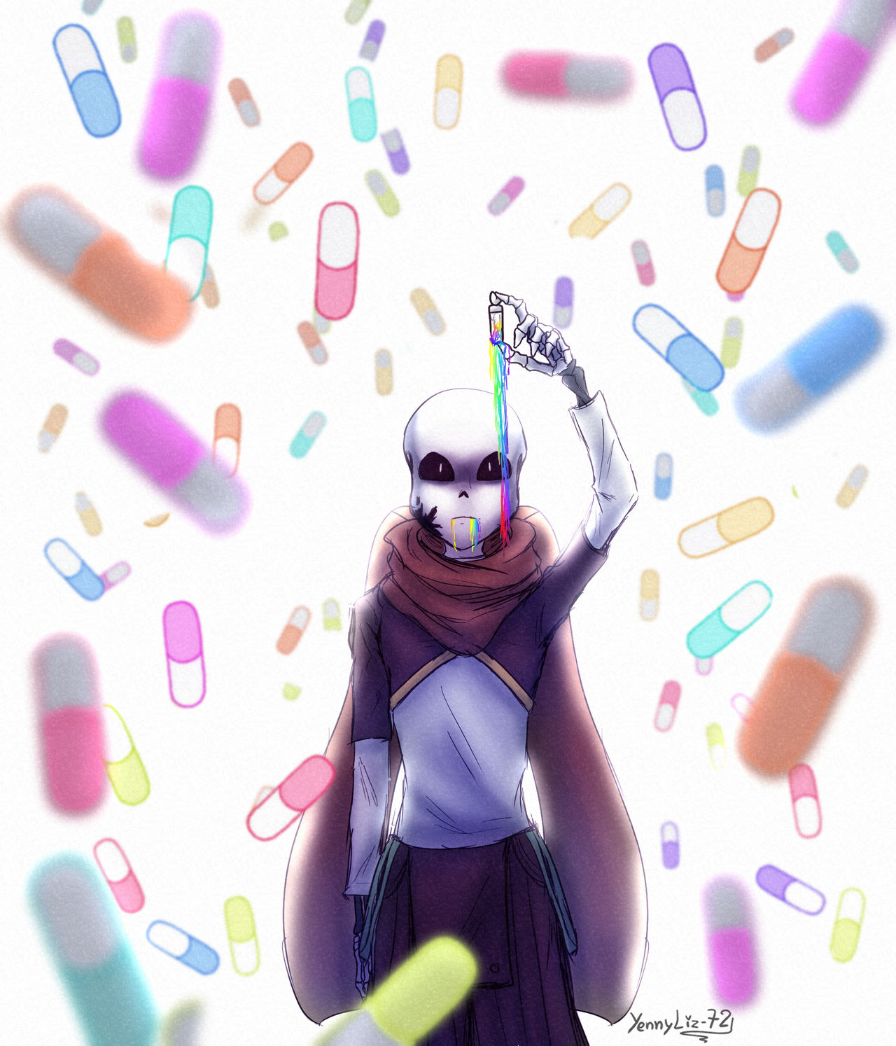 Ink!Sans fanart - Inktobertale by YennyLiz-72 on DeviantArt