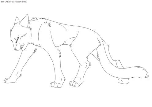 Push Through Free Cat Lineart