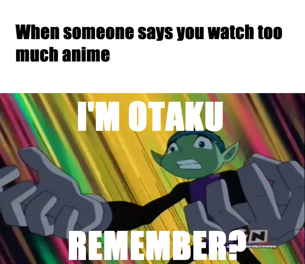 When someone says you watch too much anime by GarunioX on DeviantArt