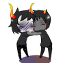 Gamzee and Karkat chibis