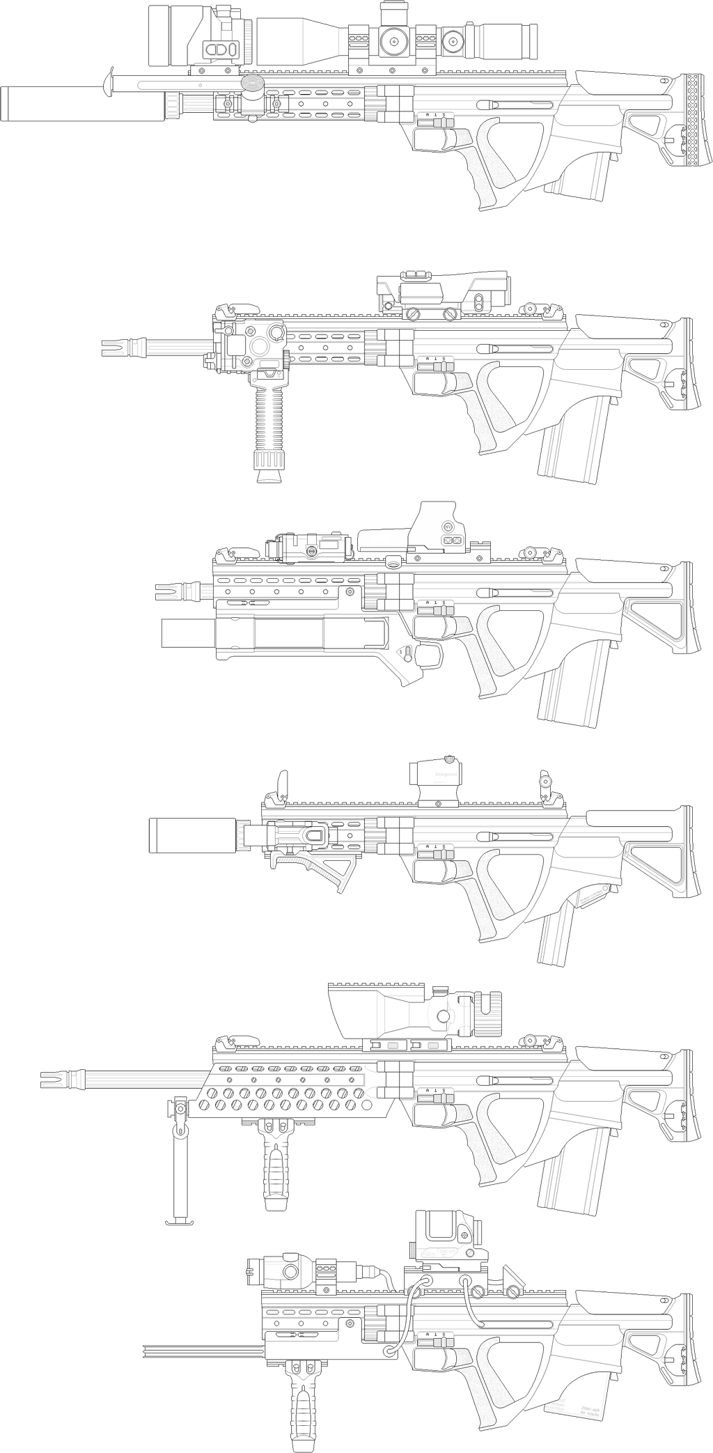 Usmc R7 Drawing R7A1 Rifle by Skariaxil on DeviantArt