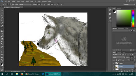 WIP Another wolf drawing