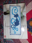 bookmark cat blue by saliadeesse