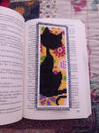 bookmark cat flower by saliadeesse