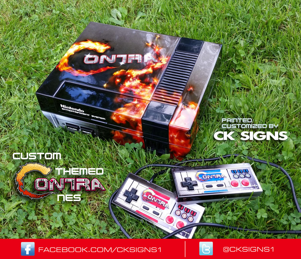Contra Nes Note custom painted contra nes by CKSIGNS on DeviantArt