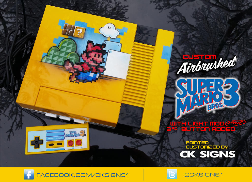 custom painted mario 3 nes by CKSIGNS on DeviantArt