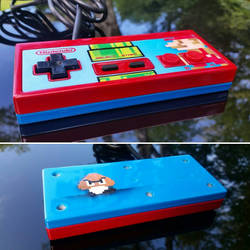 custom painted Mario nes controller