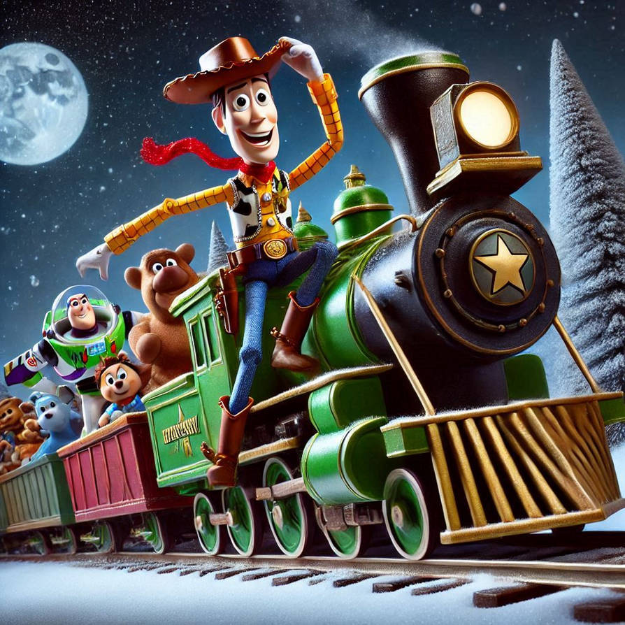 Woody Rides Sheriff Woody Riding on the Polar Express by GreenEngineStudios on ...