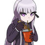 Kyoko Kirigiri with cup noodle in her hands