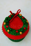 Christmas Cupcake - Wreath by Vixxybo