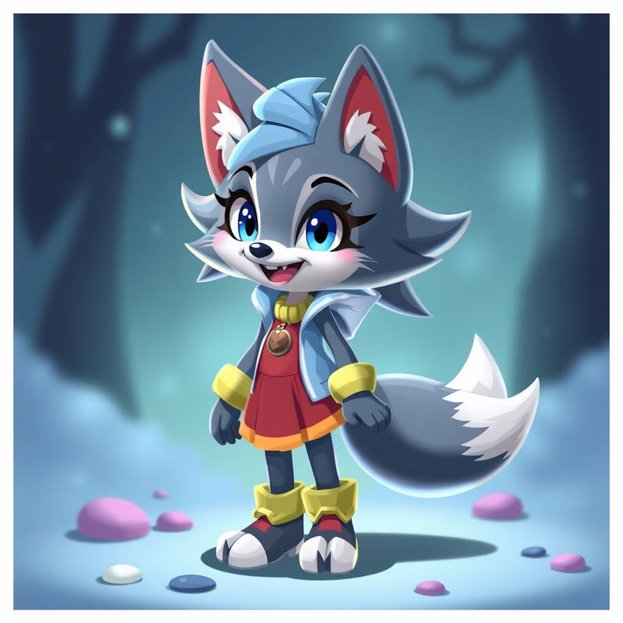 Porsha the wolf from Sing 2 mobian style