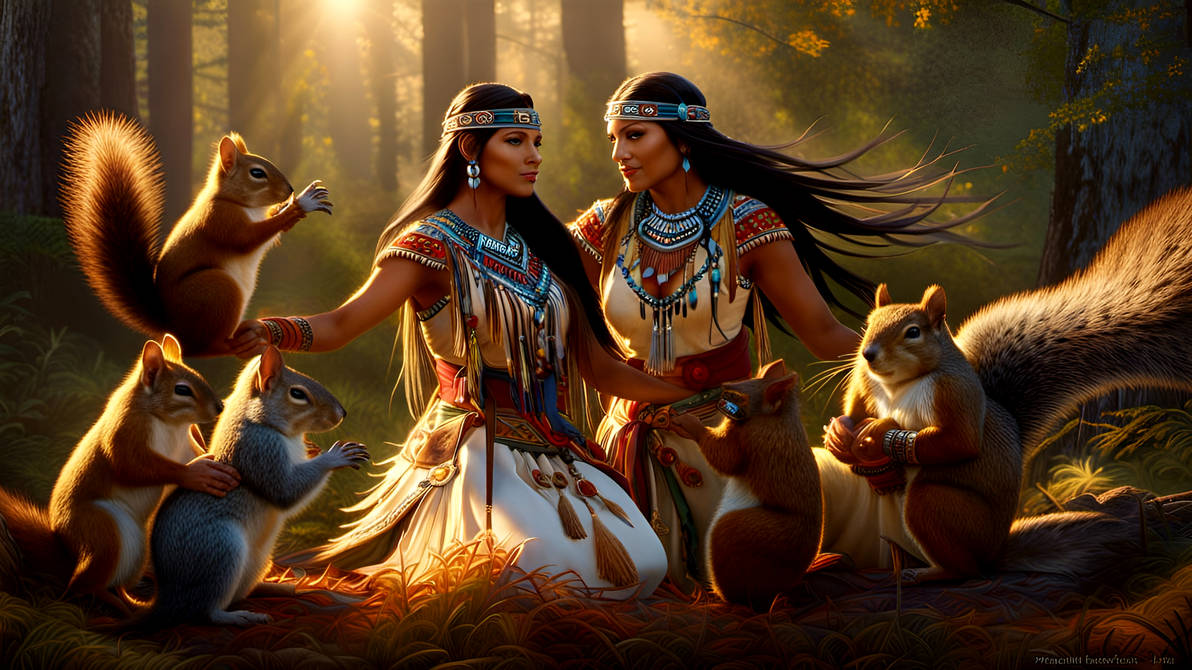 Comanche Squirrel Riding Rabbit Dances with Squirrels by LoloTheDabbler on DeviantArt