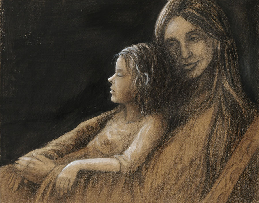 Gilraen ve uyuyan Estel