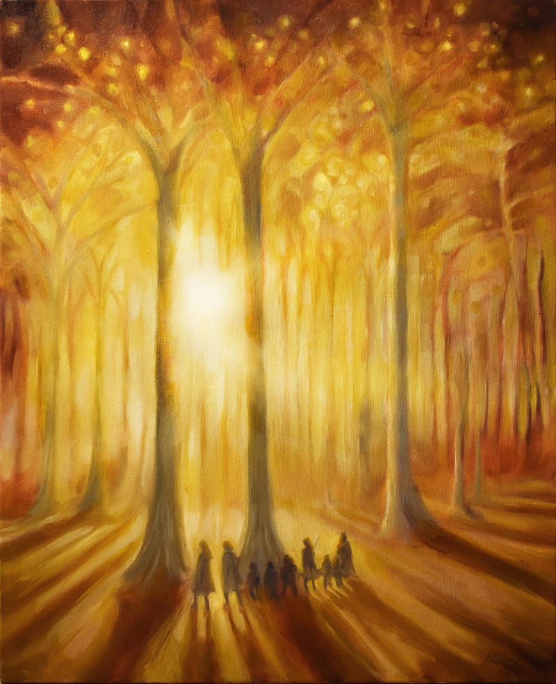 The Fellowship in Lothlorien by kuliszu