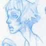 traditional sketch portrait of a girl