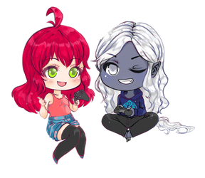A heart for gaming: Chibi Yumi and Khavy