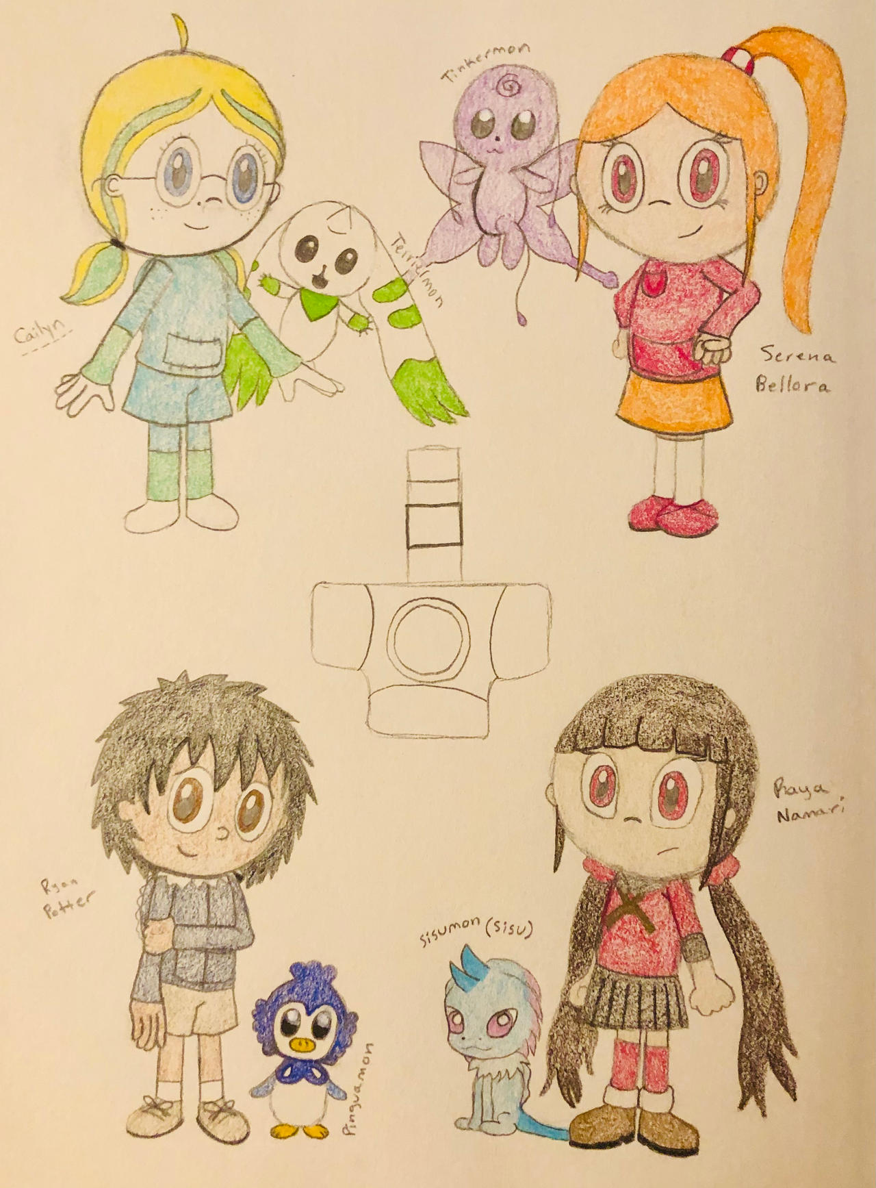 Deviantart Reference Digimon Digimon Digidestined ref sheet by CailynChaos on DeviantArt