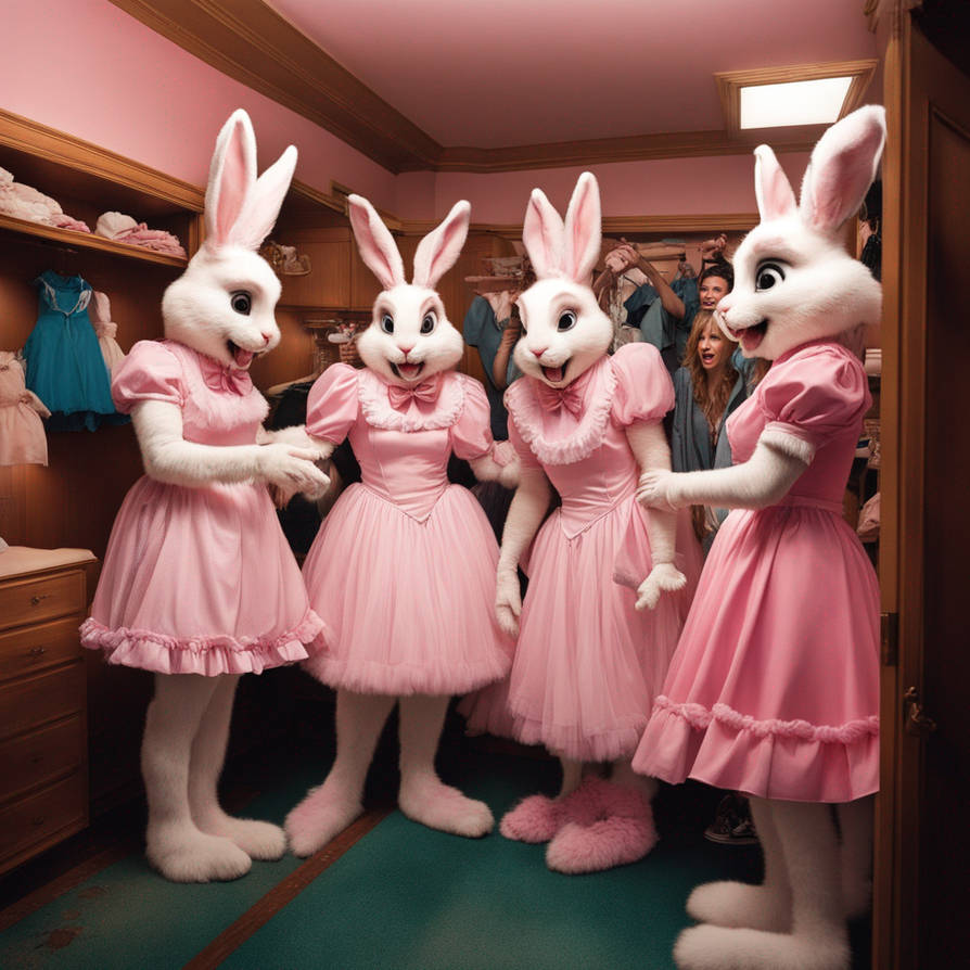 Coy Rabbit Group Of Coy Female Lycra Realistic Rabbit Fursuit by panda939393 on ...