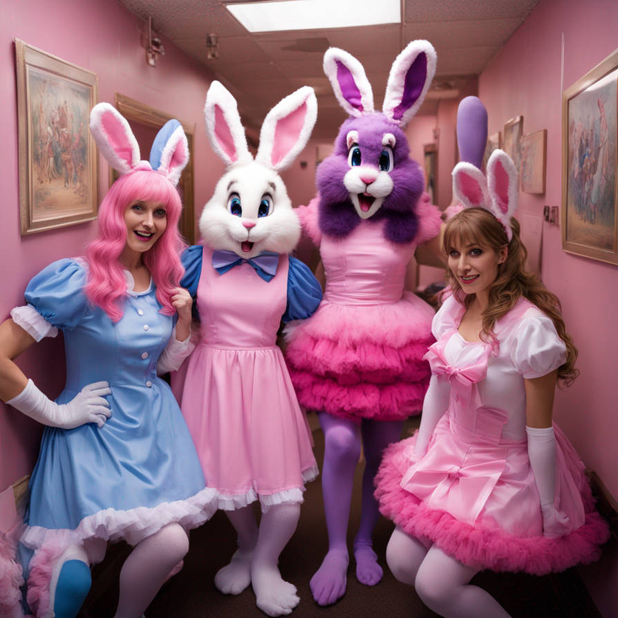 Coy Rabbit Group Of Coy Female Lycra Realistic Rabbit Fursuit by panda939393 on ...