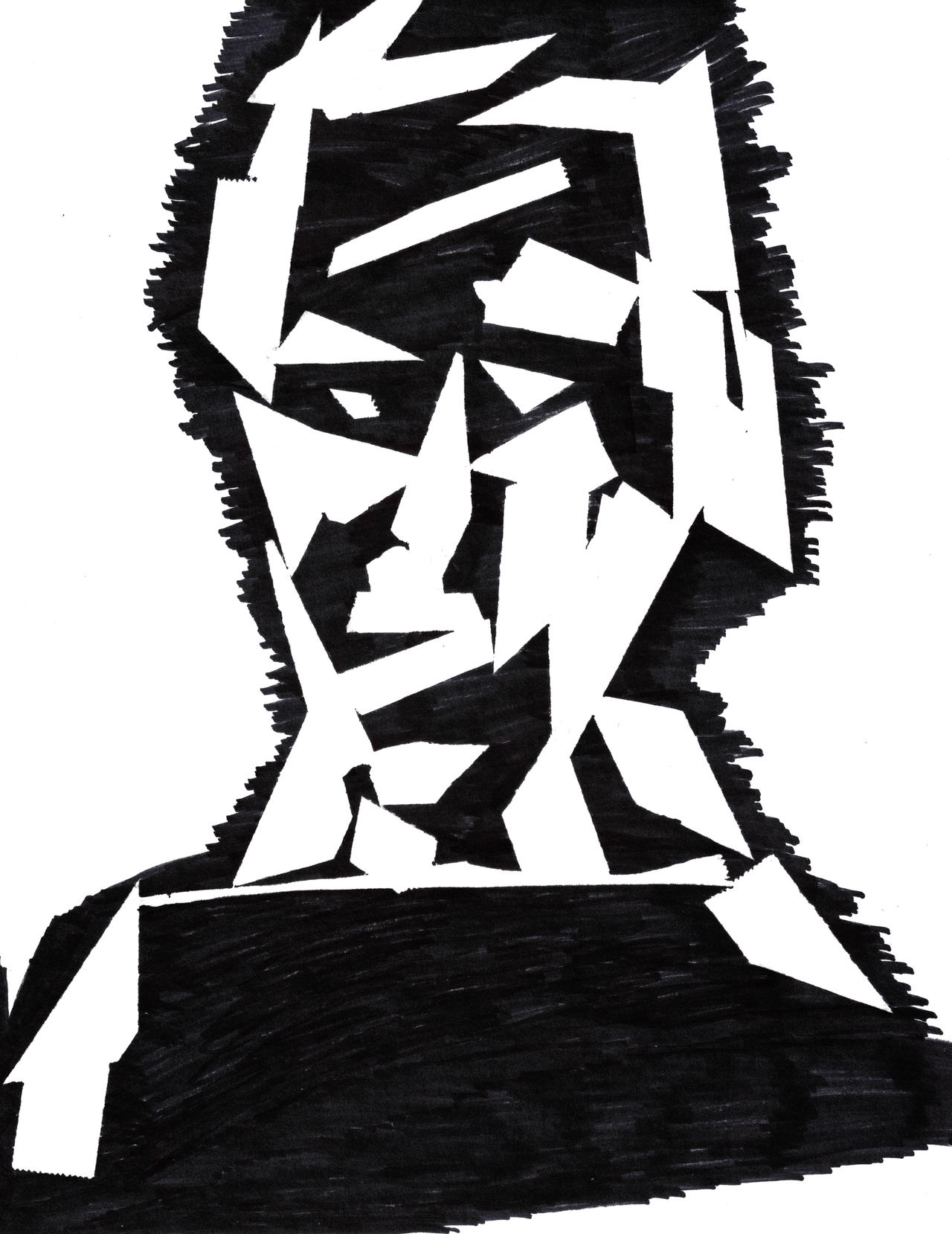Scotch Tape and Sharpie Portrait by William-John-Holly