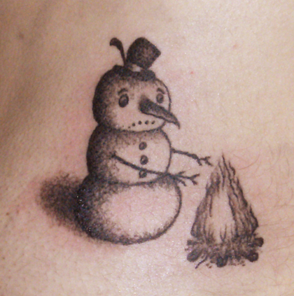 snowman tattoo