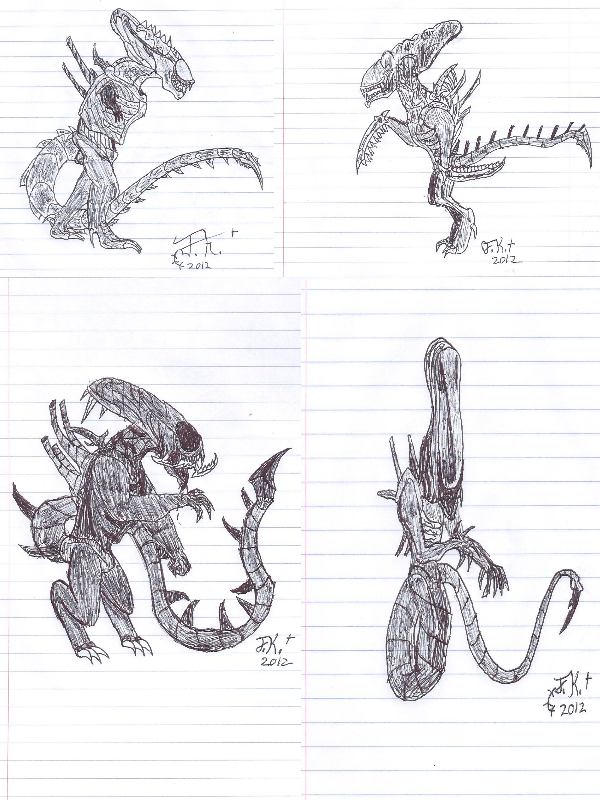 Alien Sketch Collage