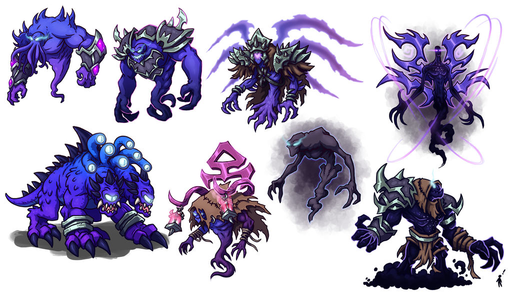 Creature Concepts - Void Monsters 01 by GoldenYak on DeviantArt