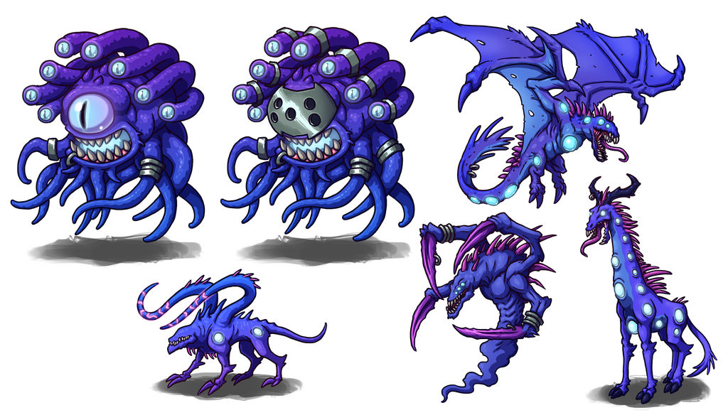 Creature Concepts - Void Monsters 02 by GoldenYak on DeviantArt