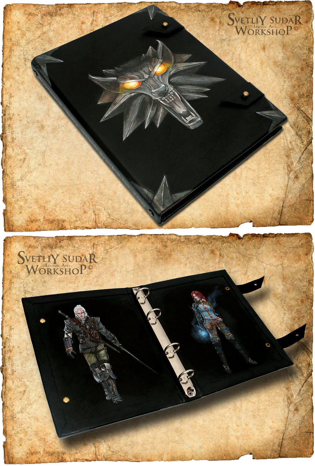 Leather Notebook Gwynbleidd (inspired The Witcher)