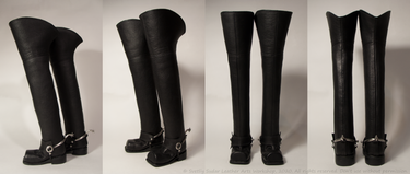 Leather boots (18th century replica) bjd doll