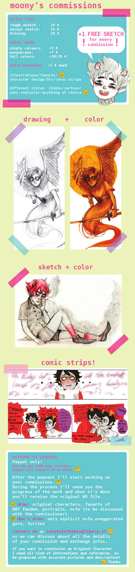 Cheap commissions and a FREE sketch!!!