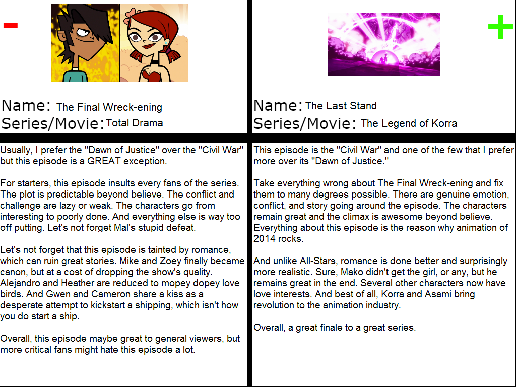 Deviantart Which Episode Episode Comparisons - The Final Finale by finalmaster24 on DeviantArt