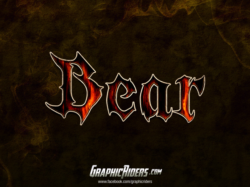 Fantasy text style - Bear (free psd)