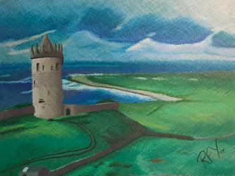 My Heart In Ireland, Colored Pencil on Matboard