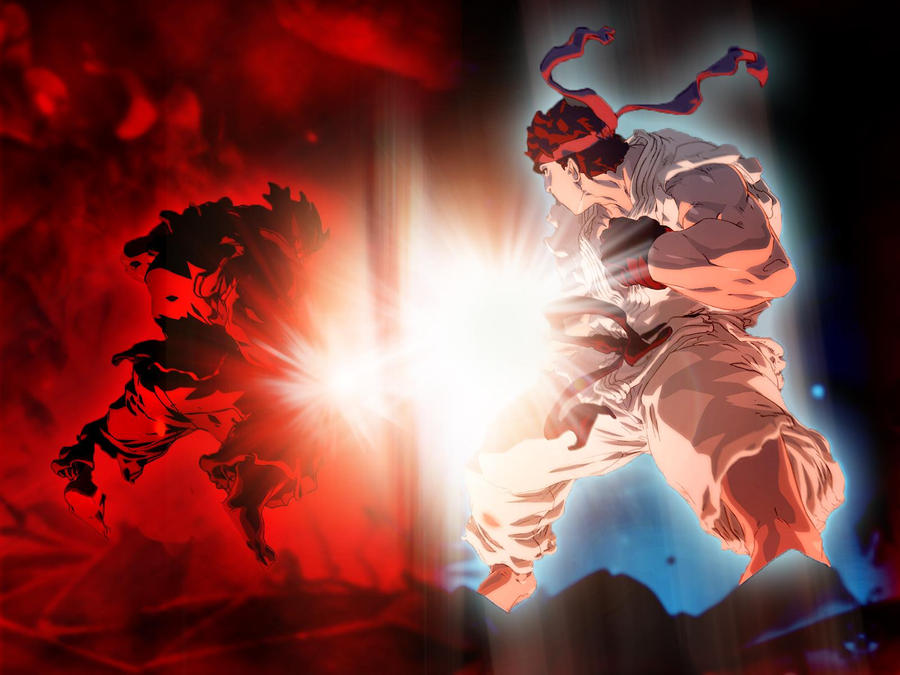 Akuma Ryu Rivalry Ryu vs Akuma by ratatat16 on DeviantArt