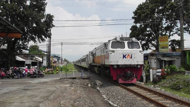 Jayabaya Train Crossing In Karanglo, Malang 