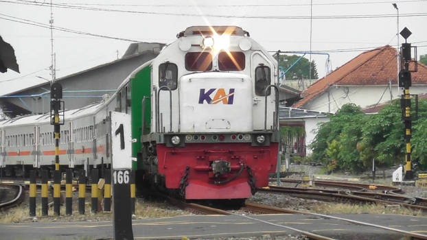 GBMS Train Departs From Madiun Station 