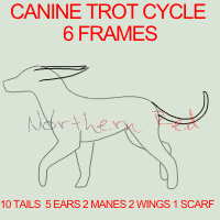 ANIMATED BASE - canine trot cycle