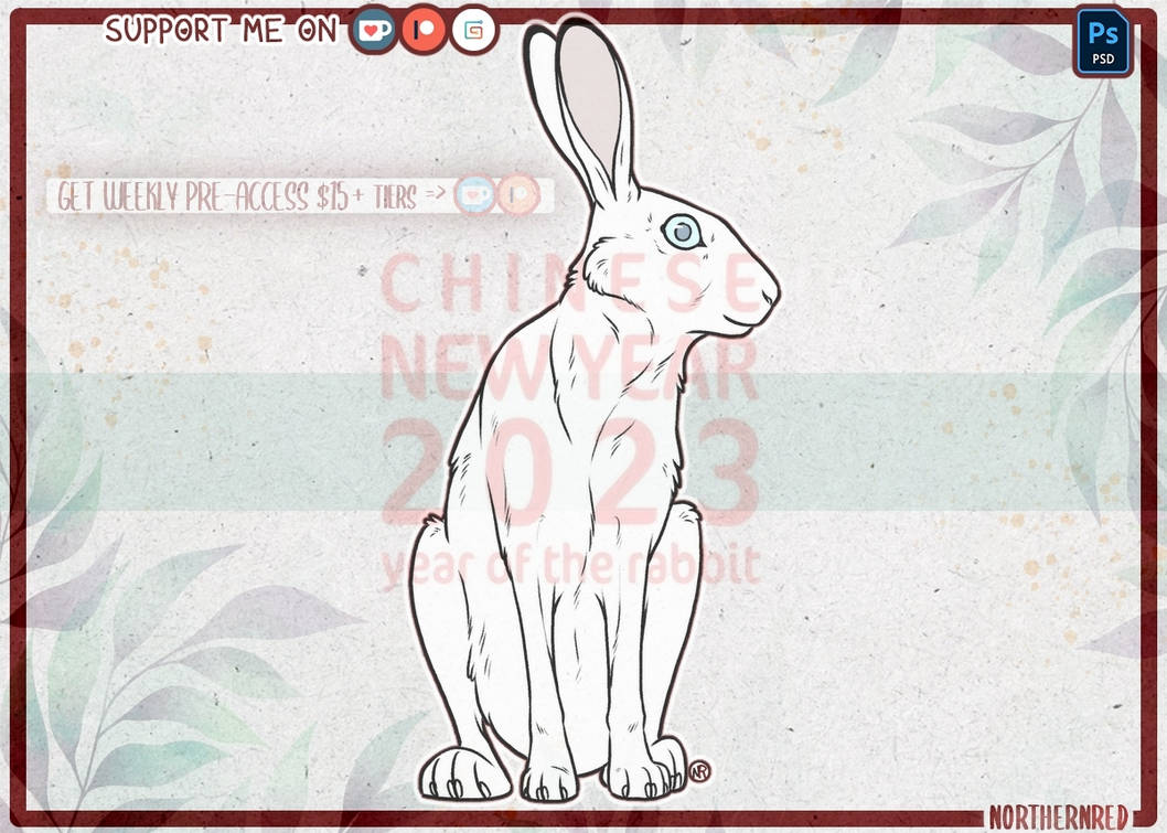 DAILY - Rabbit lineart by NorthernRed on DeviantArt