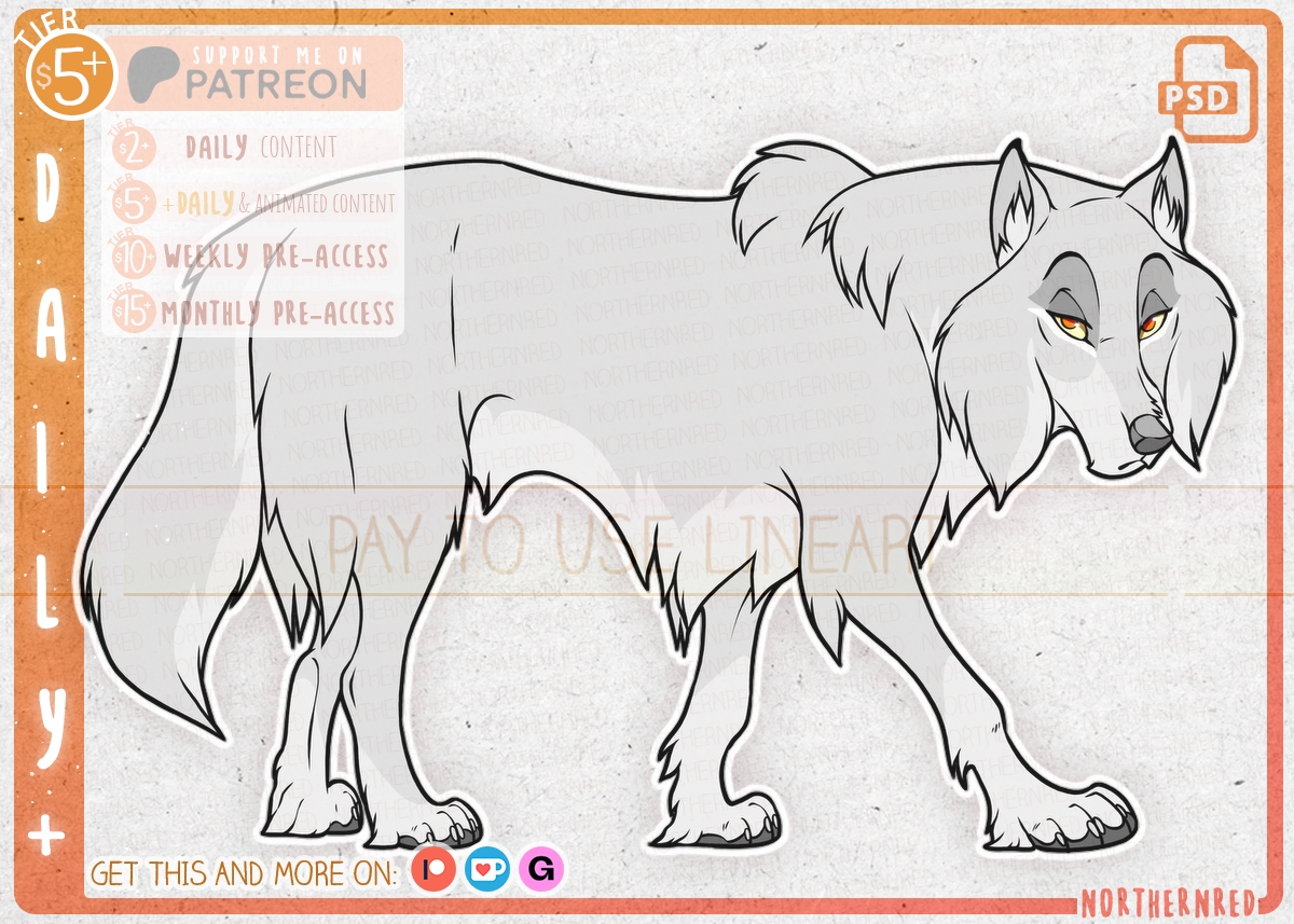 DAILY+ = Cartoony wolf by NorthernRed on DeviantArt