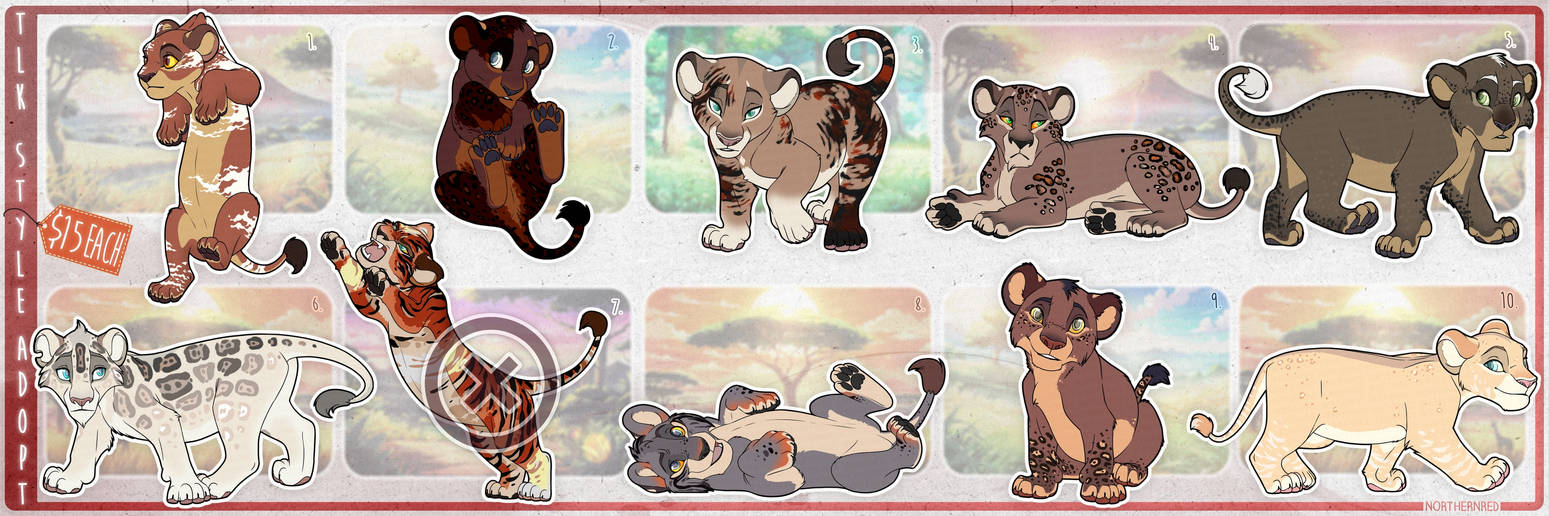 DISNEY style ADOPT - Lion Cubs | 8/10 by NorthernRed on DeviantArt