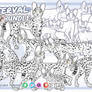 BUNDLE: Serval + markings (Cartoon Style)